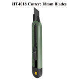 Deli Metal ABS Plastic Utility Knife Box Cutter, Snap off 9mm/18mm Carbon Steel Blades Auto Retractable Carton Cutting Tools