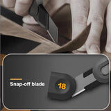 Deli Metal ABS Plastic Utility Knife Box Cutter, Snap off 9mm/18mm Carbon Steel Blades Auto Retractable Carton Cutting Tools