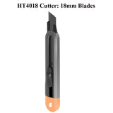 Deli Metal ABS Plastic Utility Knife Box Cutter, Snap off 9mm/18mm Carbon Steel Blades Auto Retractable Carton Cutting Tools