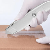 Deli Metal Pocket Knife нож Heavy Duty Utility Knife Retractable Box Cutter Aluminum Alloy couteau SK5 Blade for Cartons Box