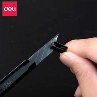 Deli Metal Utility Knife Small Alummium Paper Cutter нож With Sharp Blades Safety Stationery Art Tools With Auto-Locking Design