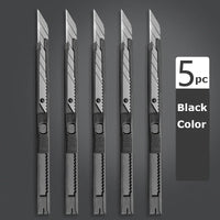 Deli Metal Utility Knife Small Alummium Paper Cutter нож With Sharp Blades Safety Stationery Art Tools With Auto-Locking Design