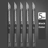 Deli Metal Utility Knife Small Alummium Paper Cutter нож With Sharp Blades Safety Stationery Art Tools With Auto-Locking Design