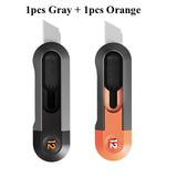 Deli Mini Box Cutter, Portable Wallpaper Art Utility Knife, Auto Retractable Boxes Package Cardboard Cutting Knife Office Home