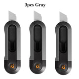 Deli Mini Box Cutter, Portable Wallpaper Art Utility Knife, Auto Retractable Boxes Package Cardboard Cutting Knife Office Home