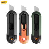 Deli Mini Box Cutter, Portable Wallpaper Art Utility Knife, Auto Retractable Boxes Package Cardboard Cutting Knife Office Home