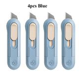 Deli Mini Box Cutter, Portable Wallpaper Art Utility Knife, Auto Retractable Boxes Package Cardboard Cutting Knife Office Home