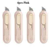 Deli Mini Pocket Knife нож Protable Utility Knife Box Cutter Auto-Retract Upgraded Front Self-Locking SK5 Blade Office Supplies
