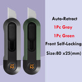 Deli Mini Pocket Knife нож Protable Utility Knives Box Cutter Couteau Auto-Retract Safer Front Self-Locking SK5 Blades for Box