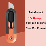 Deli Mini Pocket Knife нож Protable Utility Knives Box Cutter Couteau Auto-Retract Safer Front Self-Locking SK5 Blades for Box