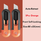 Deli Mini Pocket Knife нож Protable Utility Knives Box Cutter Couteau Auto-Retract Safer Front Self-Locking SK5 Blades for Box