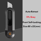Deli Mini Pocket Knife нож Protable Utility Knives Box Cutter Couteau Auto-Retract Safer Front Self-Locking SK5 Blades for Box