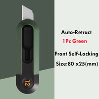 Deli Mini Pocket Knife нож Protable Utility Knives Box Cutter Couteau Auto-Retract Safer Front Self-Locking SK5 Blades for Box