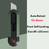 Deli Mini Pocket Knife нож Protable Utility Knives Box Cutter Couteau Auto-Retract Safer Front Self-Locking SK5 Blades for Box