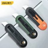 Deli Mini Pocket Knife нож Protable Utility Knives Box Cutter Couteau Auto-Retract Safer Front Self-Locking SK5 Blades for Box