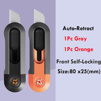 Deli Mini Pocket Knife нож Protable Utility Knives Box Cutter Couteau Auto-Retract Safer Front Self-Locking SK5 Blades for Box