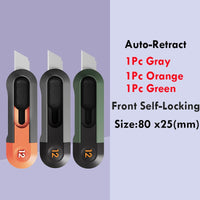 Deli Mini Pocket Knife нож Protable Utility Knives Box Cutter Couteau Auto-Retract Safer Front Self-Locking SK5 Blades for Box