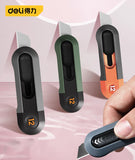 Deli Mini Pocket Knife нож Protable Utility Knives Box Cutter Couteau Auto-Retract Safer Front Self-Locking SK5 Blades for Box