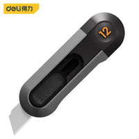 Deli Mini Portable Utility Knife, Auto Retract Pocket Box Cutter Package Opener Wallpaper Carpet Knife for Cardboard, Carton