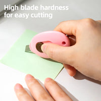 Deli Mini Utility Knife Pocket Sized Craft Wrapping Box Paper Envelope Cutter Craft Wrapping Box Paper Student Stationery