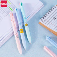 Deli Multicolored Ballpoint Pen 1pcs KAKAO FRIENDS 4 Colors In 1 Ball Point Pen Cute Korean Stationery Kids Gift 0.7mm Pen