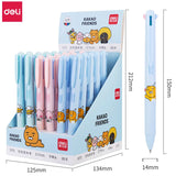 Deli Multicolored Ballpoint Pen 1pcs KAKAO FRIENDS 4 Colors In 1 Ball Point Pen Cute Korean Stationery Kids Gift 0.7mm Pen