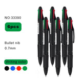 Deli Multifunction Ballpoint Pen 4 in 1 MultiColor Pen 0.7mm Retractable Ballpoint Pens For Marker Writing School Stationery