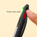 Deli Multifunction Ballpoint Pen 4 in 1 MultiColor Pen 0.7mm Retractable Ballpoint Pens For Marker Writing School Stationery
