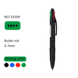 Deli Multifunction Ballpoint Pen 4 in 1 MultiColor Pen 0.7mm Retractable Ballpoint Pens For Marker Writing School Stationery