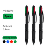 Deli Multifunction Ballpoint Pen 4 in 1 MultiColor Pen 0.7mm Retractable Ballpoint Pens For Marker Writing School Stationery