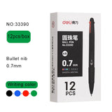 Deli Multifunction Ballpoint Pen 4 in 1 MultiColor Pen 0.7mm Retractable Ballpoint Pens For Marker Writing School Stationery