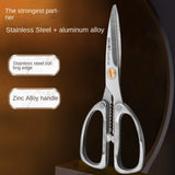 Deli Multifunction Scissor Industrial Stainles Steel Professional Kitchen Scissors Sewing Tailor Scissor Food Cloth Cutting Tool