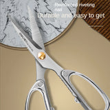 Deli Multifunction Scissor Industrial Stainles Steel Professional Kitchen Scissors Sewing Tailor Scissor Food Cloth Cutting Tool