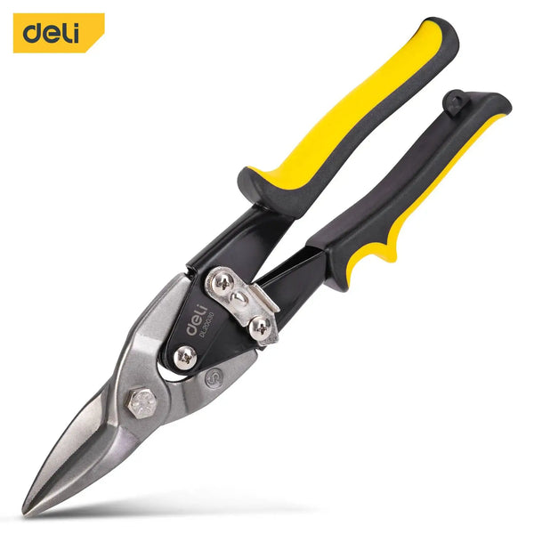 Deli Multifunctional Metal Sheet Cutting Scissor Aviation Snip Straight  Cutter Scissor Industrial Professional Hand Tool