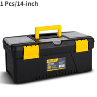 Deli Multiple Specifications Tool Boxes Double Layer Tools Storage Box Multifunction Workers Portable Parts Organizer Toolbox