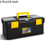 Deli Multiple Specifications Tool Boxes Double Layer Tools Storage Box Multifunction Workers Portable Parts Organizer Toolbox