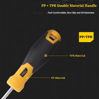 Deli Multipurpose Screwdriver Electrician PP Handle Screwdriver Repairing Opening Tool Slotted Type Screw Driver Hand Tools