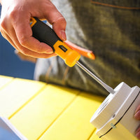 Deli Multipurpose Screwdriver Electrician PP Handle Screwdriver Repairing Opening Tool Slotted Type Screw Driver Hand Tools