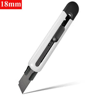 Deli Non-Stick Coated Box Cutter Utility Knife,18mm/9mm Rust-Proof Carbon Steel Blades ABS Grip Handle Package Opener