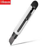Deli Non-Stick Coated Box Cutter Utility Knife,18mm/9mm Rust-Proof Carbon Steel Blades ABS Grip Handle Package Opener