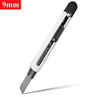 Deli Non-Stick Coated Box Cutter Utility Knife,18mm/9mm Rust-Proof Carbon Steel Blades ABS Grip Handle Package Opener