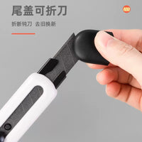Deli Non-Stick Coated Box Cutter Utility Knife,18mm/9mm Rust-Proof Carbon Steel Blades ABS Grip Handle Package Opener