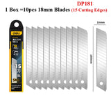 Deli Non-Stick Coated Box Cutter Utility Knife,18mm/9mm Rust-Proof Carbon Steel Blades ABS Grip Handle Package Opener