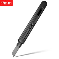 Deli Non-Stick Coated Box Cutter Utility Knife,18mm/9mm Rust-Proof Carbon Steel Blades ABS Grip Handle Package Opener