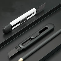 Deli Non-Stick Coated Box Cutter Utility Knife,18mm/9mm Rust-Proof Carbon Steel Blades ABS Grip Handle Package Opener