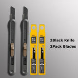 Deli Nusign Aluminum Alloy Utility Knife Small Portable Disassemble Metal Blade Paper Box Cutter Self-Locking нож Art Stationery