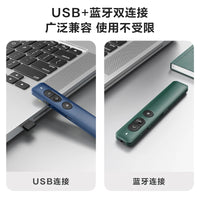 Deli Nusign Bluetooth NS100 Green PPT Laser Pointer Powerpoint Laser Flip Pen Remote Li- battery Surport TTP/Prezi/Keynote