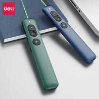 Deli Nusign Bluetooth NS100 Green PPT Laser Pointer Powerpoint Laser Flip Pen Remote Li- battery Surport TTP/Prezi/Keynote