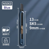 Deli Nusign NS063 Mini Utility Knife Office School Student 137mm Small Cutter SK5 Material Blade Color Knife Europe Style