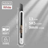 Deli Nusign NS063 Mini Utility Knife Office School Student 137mm Small Cutter SK5 Material Blade Color Knife Europe Style